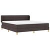 vidaXL Boxspringbett mit Matratze Dunkelbraun 180 x 200 cm Stoff