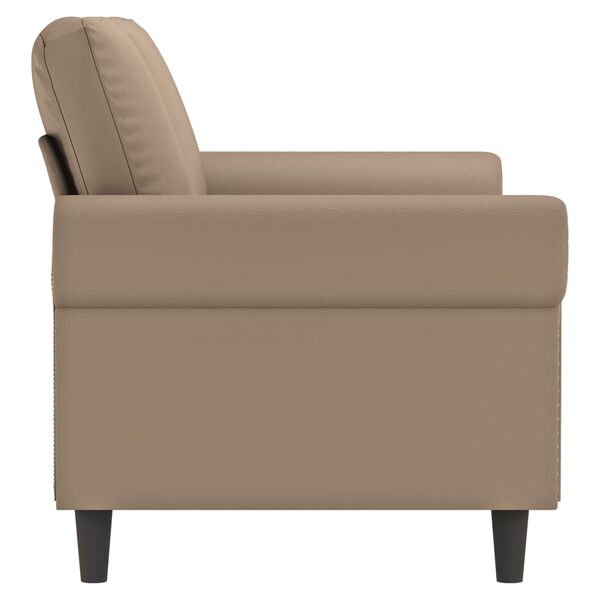 vidaXL 2-Sitzer-Sofa Cappuccino-Braun 140 cm Kunstleder