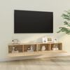 vidaXL TV-Wandschr&auml;nke 2 Stk. Sonoma-Eiche 100x30x30 cm Holzwerkstoff