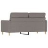 vidaXL 2-Sitzer-Sofa Taupe 140 cm Stoff