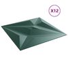 vidaXL Wandpaneele 12 Stk. Grün 50x50 cm XPS 3 m² Stern