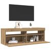 vidaXL TV-Schrank mit LED Artisan-Eiche 120x35x40 cm Holzwerkstoff