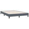 vidaXL Boxspringbett mit Matratze & LED Dunkelgrau 160x220 cm Samt