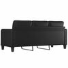 vidaXL 3-Sitzer-Sofa Schwarz 180 cm Kunstleder