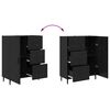 vidaXL Highboard 2 pcs Schwarz Eichen-Optik Holzwerkstoff