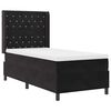 vidaXL Boxspringbett mit Kopfteil Schwarz 90 x 200 cm Samt