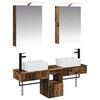 vidaXL Badezimmerschrank-Set 5 stk. Altholz Holzwerkstoff