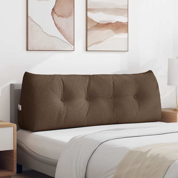 vidaXL R&uuml;cken Kissen Braun 140 x 24 x 50 cm Stoff