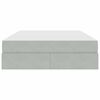 vidaXL Aufbewahrungsbett mit Matratze Hellgrau 140 x 200 cm Samt