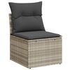 vidaXL Gartensofa-set mit Kissen 6 pcs Hellgrau Poly-Rattan
