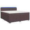 vidaXL Boxspringbett mit Matratze Dunkelbraun 180 x 200 cm Stoff