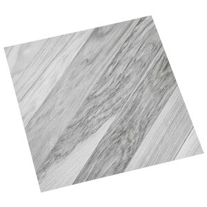 vidaXL Selbstklebende Bodenplanken Grau gestreift 30,5 x 30,5 cm