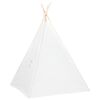 vidaXL Kinder Tipi-Zelt mit Tasche Pfirsichhaut Wei&szlig; 120x120x150 cm
