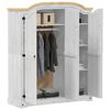 vidaXL Kleiderschrank Corona Wei&szlig; 151,5x52x186 cm Massivholz Kiefer