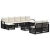 vidaXL Gartensofa-set 10 stk. Schwarz Poly-Rattan