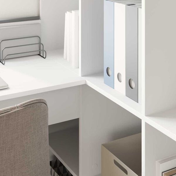 vidaXL Eck-Schreibtisch Wei&szlig; 101,5 x 149,5 x 149,5 cm Holzwerkstoff