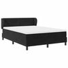 vidaXL Boxspringbett mit Matratze Schwarz 160 x 200 cm Samt