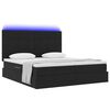vidaXL Bett mit LED-Lichtleisten Schwarz 180 x 200 cm Samt