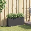 vidaXL Hochbeet mit 2 F&auml;chern Schwarz 90x20x40 cm Poly Rattan