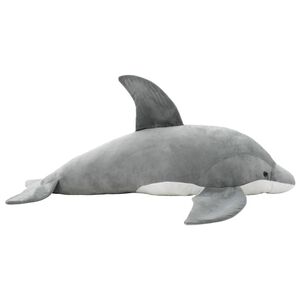 vidaXL Delfin Kuscheltier Pl&uuml;sch Grau