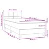 vidaXL Boxspringbett mit Matratze Dunkelgrau 90x220 cm Samt