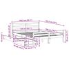 vidaXL Massivholzbett ohne Matratze 135x190 cm Kiefernholz