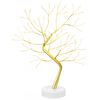 vidaXL Mini-LED-Weihnachtsbaum Sternenregen 2 stk. Gold 12 x 50 cm
