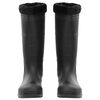 vidaXL Gummistiefel mit Herausnehmbarem Innenfutter Schwarz Gr. 45 PVC