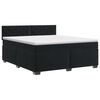 vidaXL Boxspringbett mit Matratze Schwarz 180 x 200 cm Samt