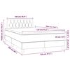 vidaXL Boxspringbett mit Matratze & LED Dunkelbraun 120x200 cm Stoff