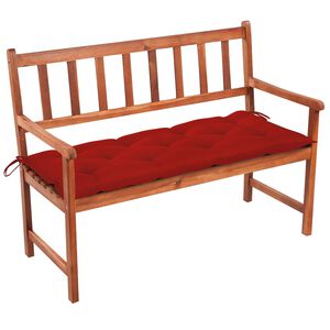 vidaXL Gartenbank mit Auflage 120 cm Massivholz Akazie