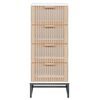 vidaXL Highboard Weiß 40x30x95 cm Holzwerkstoff