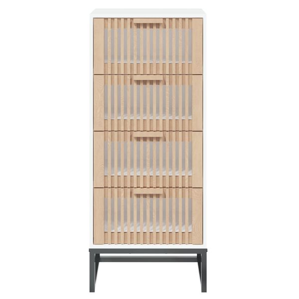 vidaXL Highboard Weiß 40x30x95 cm Holzwerkstoff