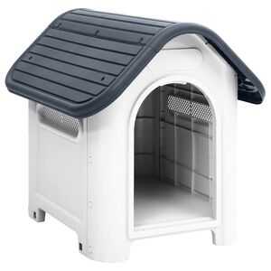 vidaXL Hundeh&uuml;tte Grau 59x75x66 cm Polypropylen