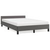 vidaXL Bettgestell mit Kopfteil ohne Matratze Grau 120x200 cm