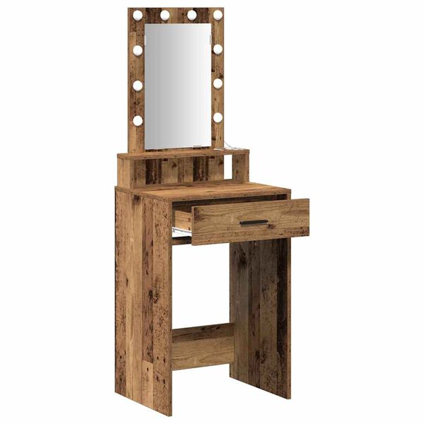 vidaXL Schminktisch mit Speicher Braun 50 x 41 x 140 cm Holzwerkstoff