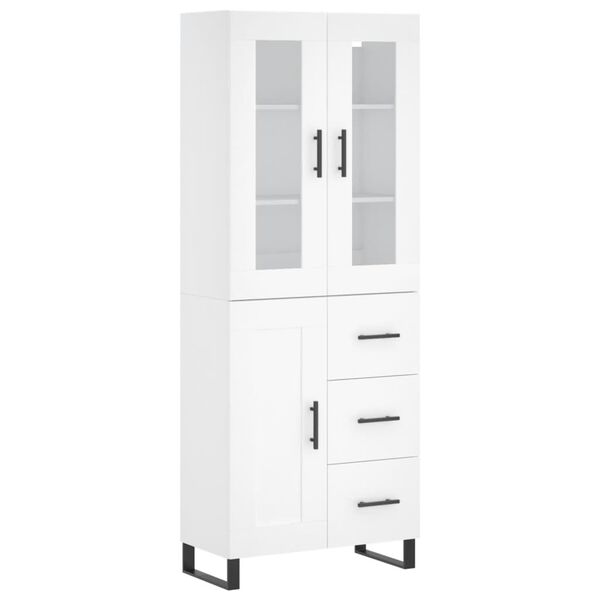 vidaXL Highboard Weiß 69,5x34x180 cm Holzwerkstoff