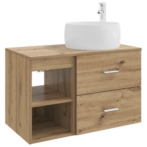 vidaXL Badezimmerm&ouml;bel-Set 2 stk. Artisan-Eiche Holzwerkstoff