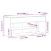 vidaXL Schuhbank Wei&szlig; 102x30,5x45 cm Holzwerkstoff