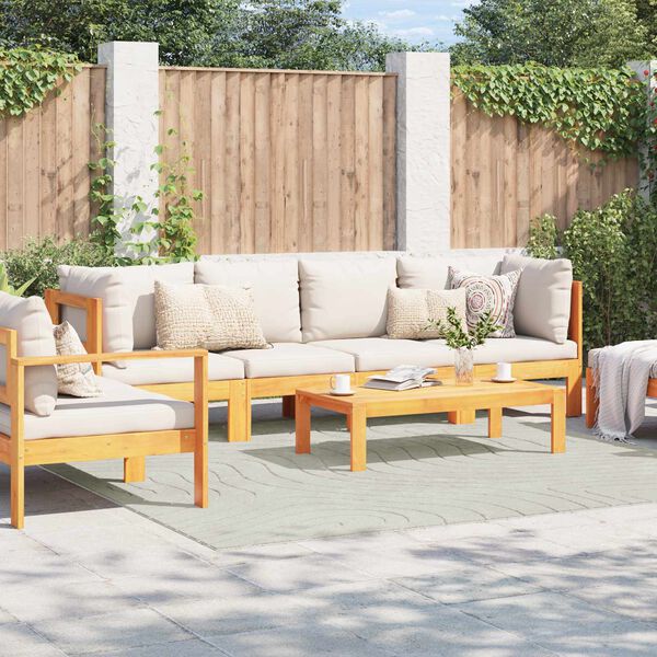 vidaXL Bereichsteppiche PALMERAS Gr&uuml;n 240 x 240 cm Polyester