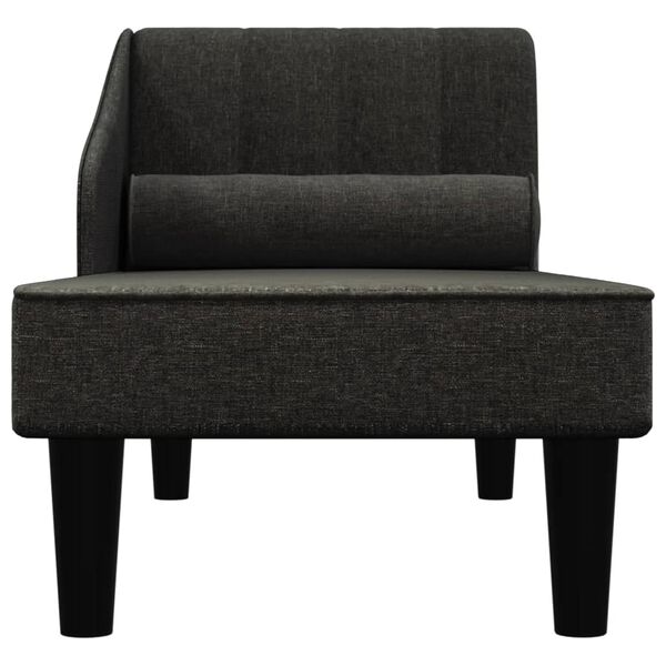 vidaXL Chaiselongue mit Nackenrolle Blau Stoff