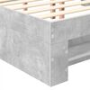 vidaXL Bettrahmen mit Kopfteil Beton Grau 200 x 200 cm Holzwerkstoff