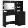 vidaXL Schminktisch mit Regal Schwarz 78,5 x 41 x 135 cm Holzwerkstoff