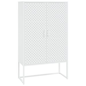 vidaXL Highboard Wei&szlig; 80x35x135 cm Stahl