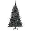vidaXL K&uuml;nstlicher Weihnachtsbaum Gr&uuml;n 150 cm PVC, Plastik und Stahl