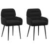 vidaXL Esszimmerst&uuml;hle 2 Stk. Samt Schwarz 59 x 59,5 x 90 cm