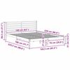vidaXL Bettrahmen mit Kopfteil Weiß 160 x 220 cm Massives Kiefernholz