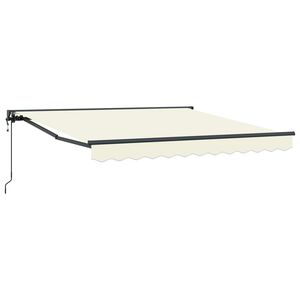 vidaXL Einziehbare Markise Creme 300 x 250 cm Aluminium und Stoff