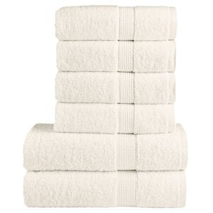 vidaXL 6 tlg. Premium-Handtuch-Set SOLUND Creme 600 g/m&sup2;