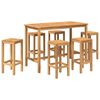 vidaXL Outdoor Bar Set 7 pcs Unbehandelt Massivholz Teak
